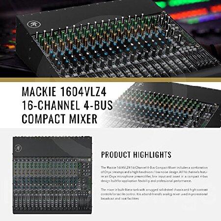 Mackie 1604VLZ4 16-Channel 4-Bus Compact Mixer with PreSonus HD9 Headphones, Tascam TM-80-Microphone, Xpix Mic Filter, and Platinum Audio Bundle｜wolrd｜02