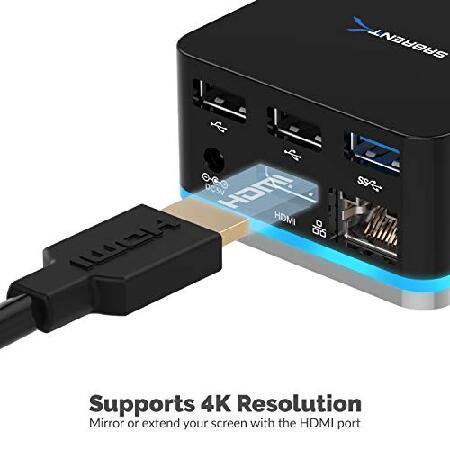 SABRENT 5ポート USB Type C ミニ連続ドッキングステーション、30HZで