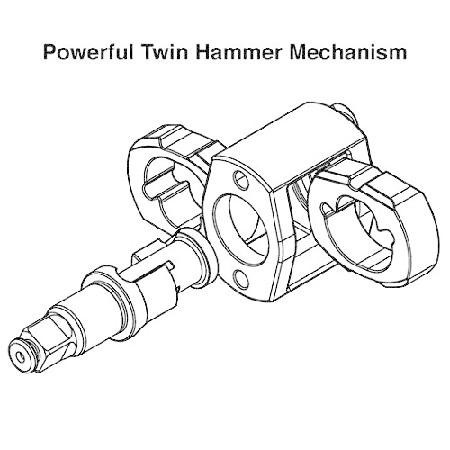 単品販売 Berkling Tools 2463T 1/2 HEAVY DUTY Pneumatic Impact Wrench - Air Powered， Twin Hammer， Composite Handle