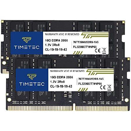 タイムテックHynix RAM メモリSODIMM 2666MHZ 2x32GB Timetec 32GB キット(2x16GB) DDR4 2666MHz (DDR4-2666) PC4-21300