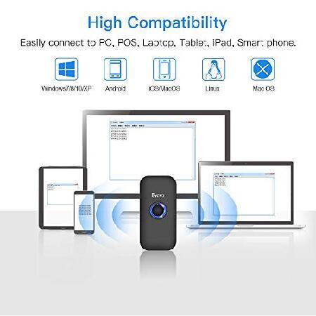 Eyoyo Mini Bluetooth 2D Barcode Scanner, 3-in-1 USB Wired/2.4G Wireless/Bluetooth Bar Code Reader Portable 1D QR Image Scanner PDF417 Data Matrix Code｜wolrd｜06
