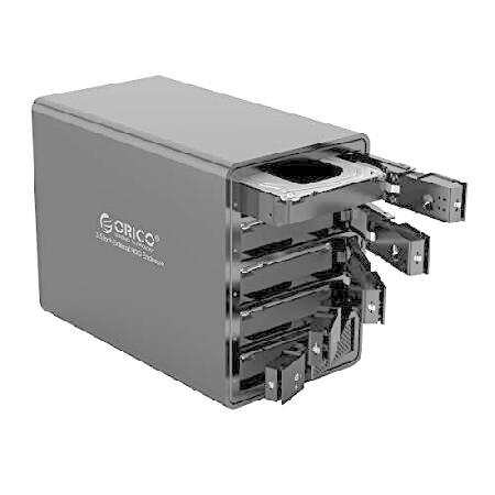 ORICO USB 3.0 3.5インチ 5ベイ SATA 外付けハードドライブエンクロージャサポート 80TB (5 x 16TB) アルミニウム合金 HDDエンクロージャサポート RAID 9558 944｜wolrd｜04