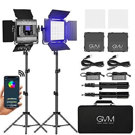 GVM RGB LEDビデオライト アプリコントロール付き撮影用照明