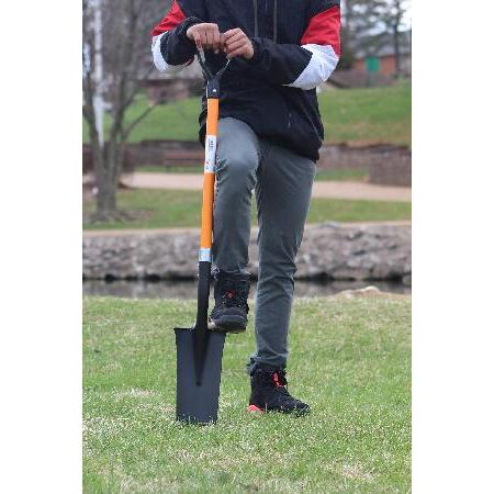 Ashman　Drain　Spade　Multipurpose　Grip　with　Durable　Handle　Q　a　Pack)　Handle　Metal　Shovel　Premium　Long　Inches　Spade　with　48　Handle　D　Blade　Thick　(1