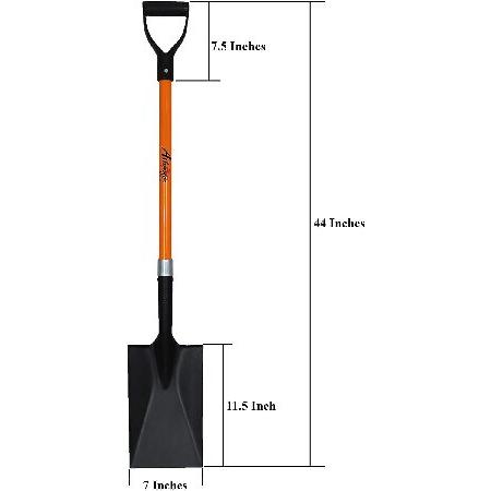Ashman　Spade　Shovel　(1　Pack)　Handle　Inches　D　41　Weighs　Grip　Single　Pounds　Long　Shovel　2.2　Premium　and　has　a　Durable　The　Quality　Handle　Multipurp