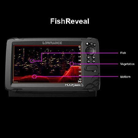 30％オフセール Lowrance HOOK Reveal 7 Inch Fish Finders with Transducer， Plus Optional Preloaded Maps