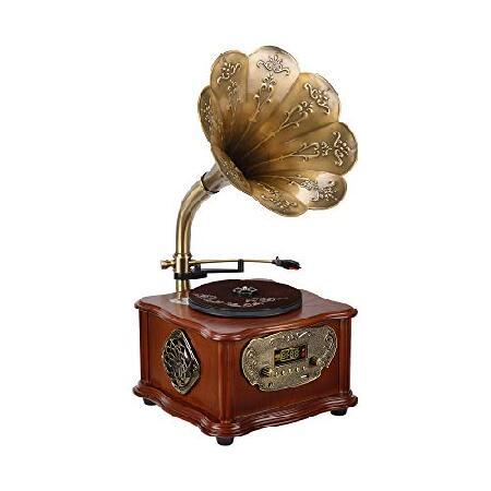 Wooden Gramophone Phonograph Turntable Vinyl Record Player