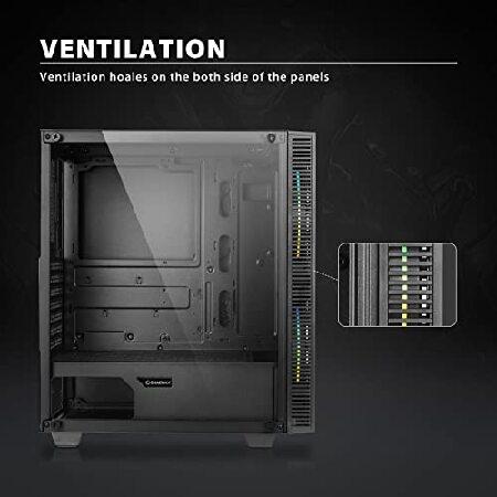 GAMEMAX ゲーミングケース ミッドタワー 強化ガラスサイドパネル付き