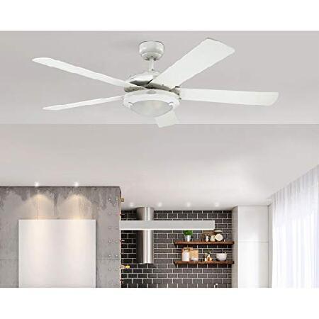 最安挑戦 Westinghouse Lighting 7233600 Comet Indoor Ceiling Fan with Light， White