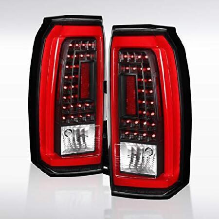 LEDテールライト 2015-2018 GMC ユーコン デナリSLE SLT用 ブラック 