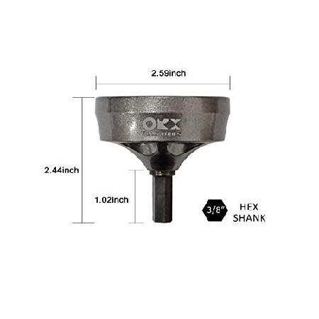 商品はお値下げ可能 ORXPLUS Tools Deburring External Chamfer Tool， Tungsten Blade， Deburring Drill Bit， Remove Burr Tools for Fit 1-3/8 to 2-1/8(34mm-54mm)