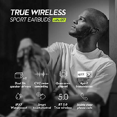 新品未使用！ mifo O7 完全ワイヤレスイヤホン Bluetooth 5.0 Qualcomm(R) APT-X CVC8.0 デュアル・バランスド・アマチュアワイヤレス 防水スポーツ用イヤホン マイク内蔵/充 【2351574117】(15000円)