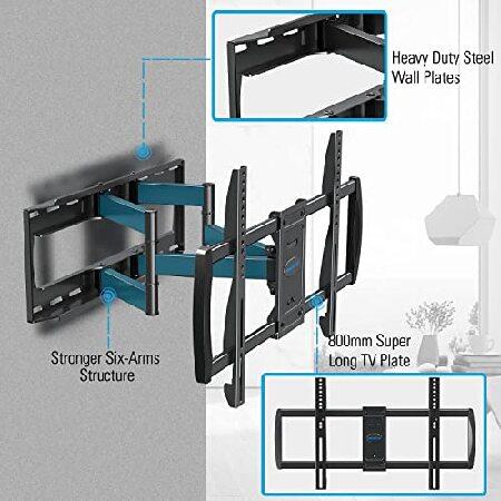 MOUNTUP テレビ壁マウント フルモーション ほとんどの47~90インチフラット/カーブテレビに対応 回転チルトテレビマウント 65 70 75 80 82 85インチテレビ用 テレ｜wolrd｜04