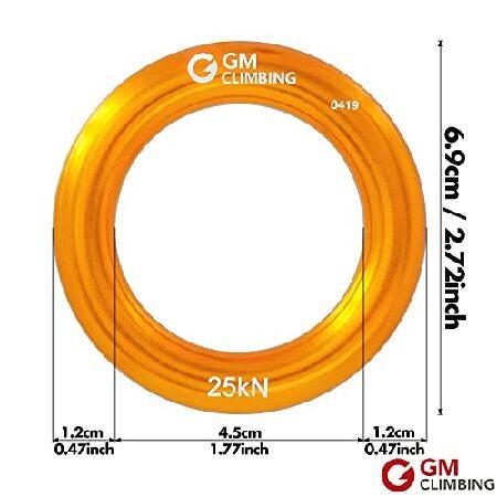 通販の公式 GM CLIMBING Rappel Ring 25kN for Rock Climbing Arborist Rescue Slackline Hammock Large Gold Pack of 4