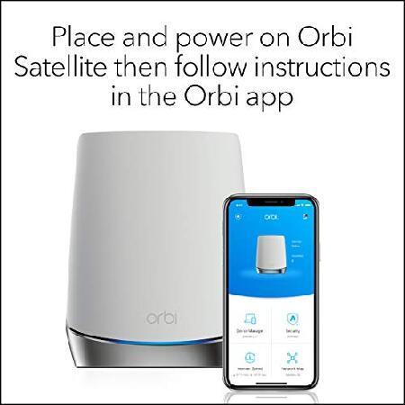 日本公式通販 NETGEAR Orbi Whole Home Tri-band Mesh WiFi 6 Add-on Satellite (RBS750) - Works with Your Orbi WiFi 6 System| Adds up to 2，500 sq. ft. Coverage | AX420