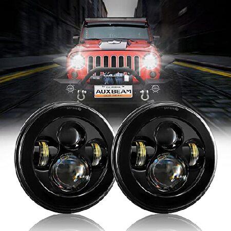 Auxbeam 7インチ LEDヘッドライト ジープラングラー JK TJ LJ Hi/Lo 