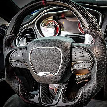 Gorgeri 車用ハンドル、カーボンファイバーハンドル交換用ステアリング 