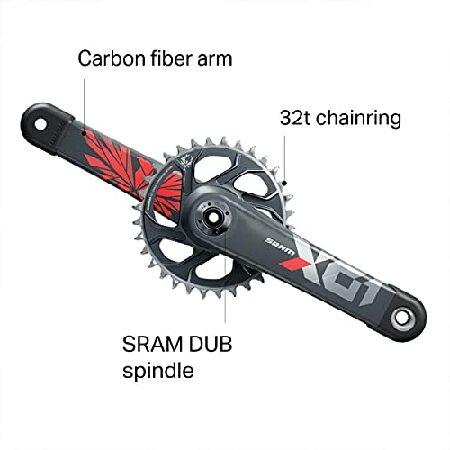 SRAM X01 Eagle Dub Crankset - Superboost 157 Lunar Oxy, 175mm, 32t