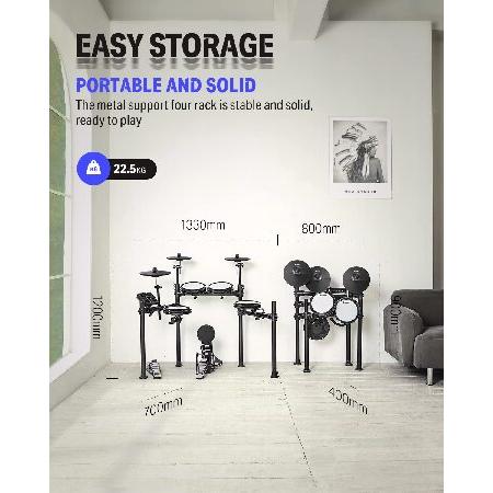 Donner 折りたたみ式 電子ドラムセット Amazon.co.jp: Donner 電子ドラム セット メッシュ 折りたたみ式