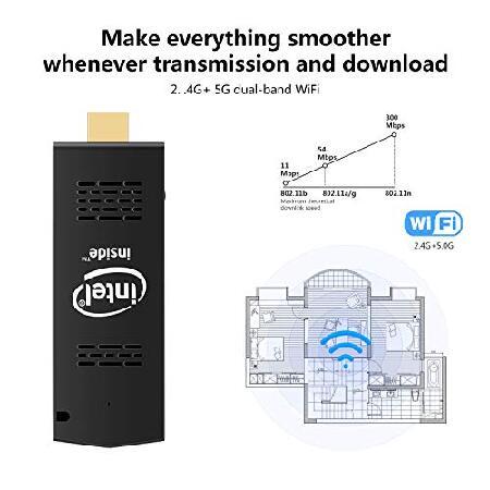 AKLWY Mini PC Stick Pocket with Intel Atom Z8350 ＆ Windows 10 Pro