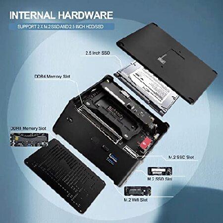 新春セール Mini Desktop PC 8950HK i9 Mini PC Windows 11 Dual LAN 16GB RAM 512GB NVME SSD， 4K HD， Gigabit Ethernet， HD， DP， TPC， Dual-Band Wi-Fi，BT 4.2， Auto Powe 【OCQ2938271647】(107028円)