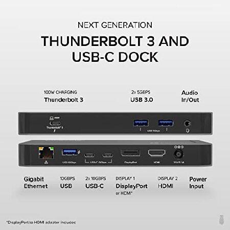 Plugable Thunderbolt 3とUSB Cドッキングステーション 96W充電 - MacとWindowsノートパソコン、DisplayPortとHDMI、USB-C2個、USB3.0、ギガビットイーサネット｜wolrd｜02