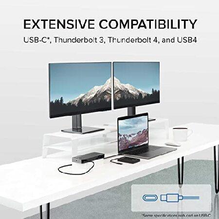 Plugable Thunderbolt 3とUSB Cドッキングステーション 96W充電 - MacとWindowsノートパソコン、DisplayPortとHDMI、USB-C2個、USB3.0、ギガビットイーサネット｜wolrd｜04