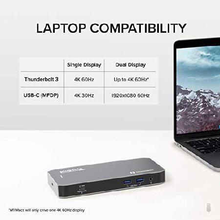 Plugable Thunderbolt 3とUSB Cドッキングステーション 96W充電 - MacとWindowsノートパソコン、DisplayPortとHDMI、USB-C2個、USB3.0、ギガビットイーサネット｜wolrd｜06