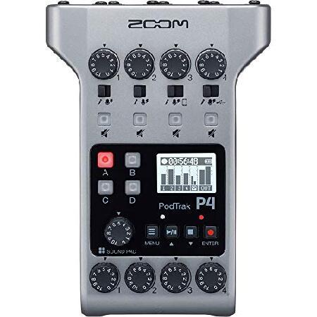 人気定番 Zoom PodTrak P4 Portable Multitrack Podcast Recorder Bundle with 4X Zoom ZDM-1 Podcast Pack