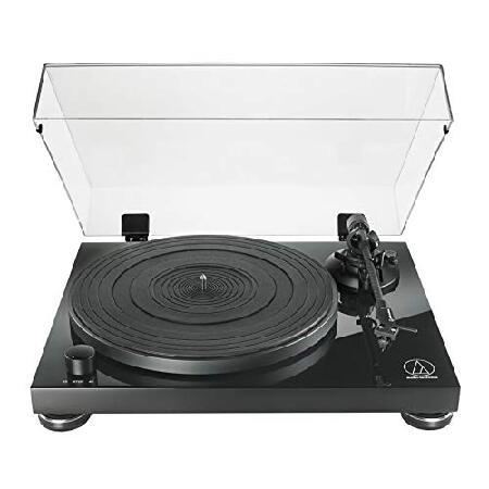 Audio-Technica AT-LPW50PB Fully Manual Belt-Drive Turntable Bundle Bluetooth Studio Monitors - Pair, Cleaning Brush, and Turntable Stylus Scale (4 Ite｜wolrd｜02