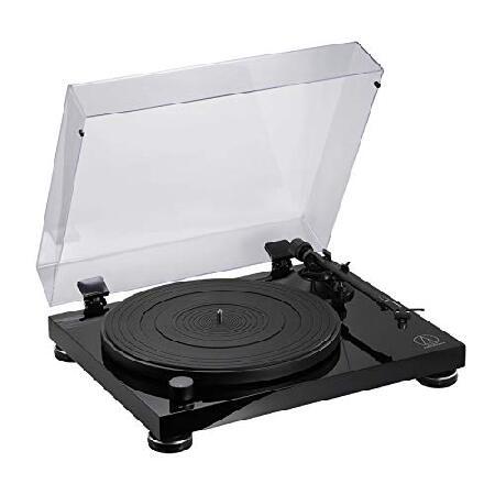 Audio-Technica AT-LPW50PB Fully Manual Belt-Drive Turntable Bundle Bluetooth Studio Monitors - Pair, Cleaning Brush, and Turntable Stylus Scale (4 Ite｜wolrd｜06