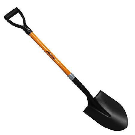 Ashman Round Shovel (2 Pack) D Handle Grip with 41 Inches Long Shaft with a Durable Handle Heavy Duty Blade Weighing 2.2 pounds Orange Shovel wi - 2