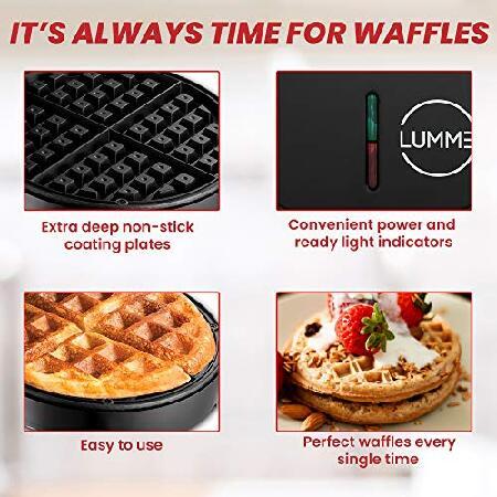 Lumme Waffle Maker Electric Waffle Maker Machine Waffle Iron for Individual Waffles, Paninis, Hash browns, other on the go Breakfast, Lunch, or Snack｜wolrd｜03