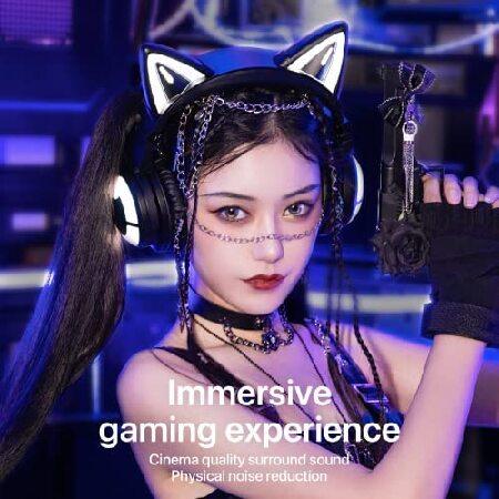 YOWU RGB 猫耳ヘッドホン 3S ワイヤレス Bluetooth 5.0 マイク YOWU RGB 猫耳ヘッドホン 3S ワイヤレス Bluetooth 5.0 マイク