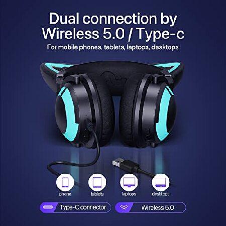 YOWU RGB 猫耳ヘッドホン 3S ワイヤレス Bluetooth 5.0 マイク YOWU RGB 猫耳ヘッドホン 3S ワイヤレス Bluetooth 5.0 マイク