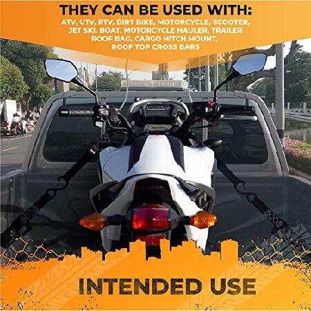 モール Vehiclex Ratchet Strap Motorcycle ＆ Powersports Tie-Downs - 1.5 x 8 ft Kit - (4PK Silver) Heavy Duty Straps ＆ Soft Loops for Moving ＆ Securing ATV