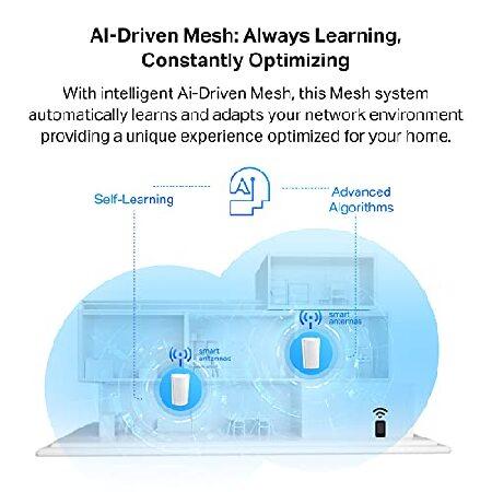 TP-Link AX6600 Deco Tri-Band WiFi 6 Mesh System(Deco X90) - Covers up to 6000 Sq.Ft, Replaces Routers and Extenders, AI-Driven and Smart Antennas, 2-P｜wolrd｜04