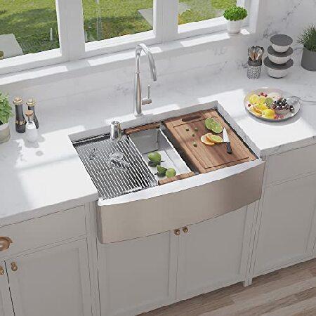 Hausinluck　30　inch　Handmade　Sink,　Apron-front　Single　Steel　Kitchen　with　Stainless　Workstation　Modern　Kitchen　Bowl　Farm　Farmhouse　Sink,　Farmhouse　Sink