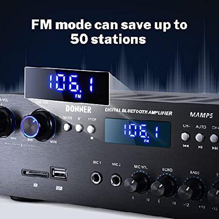 Donner パワーアンプ オーディオアンプ Bluetooth5.0 最大出力