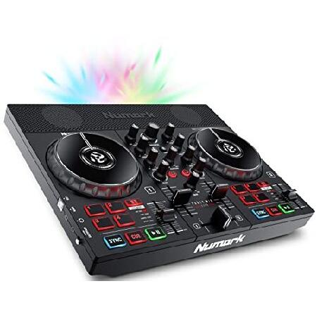 Numark DJコントローラー Serato対応 Numark DJコントローラー LEDライト搭載 スピーカー内蔵 iPhone