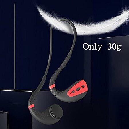 送料無料!! IKXO Waterproof Bone Conduction Headphones Bluetooth 5.0 Wireless Earbuds IPX8 Open Ear Underwater Bluetooth Gym Headphones with Microphone for Swimmi