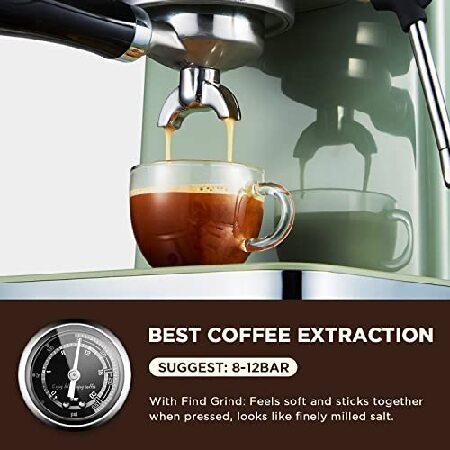 Neretva 15 Bar Espresso Coffee Machine with Milk Frother Steam Wand, 1350W Professional Coffee Maker, 54 Oz Removable Water Tank Espresso Maker Cappuc｜wolrd｜03