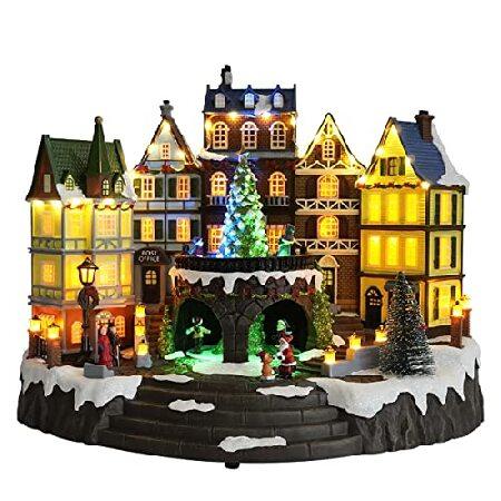 YQQY Christmas Village House Decoration,Colourful LED Lights with