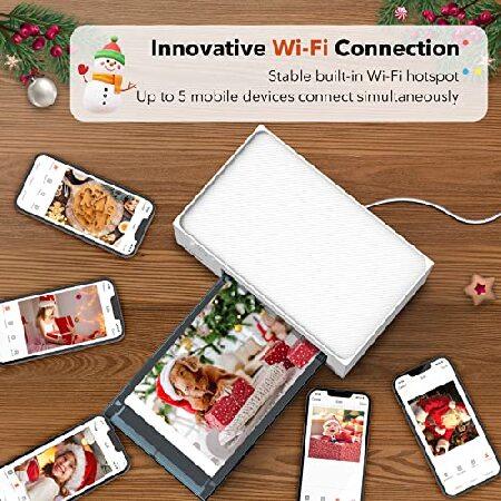 Liene 4x6" Dye-Sublimation Photo Printer Bundle - Wi-Fi Portable Printer For IPhone/Android, Includes 60 Paper & 2 Ink