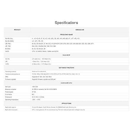 Waveshare SIM8202X-M2 5G Module - M.2 Form Factor | High-Speed Data Communication 2.4Gbps