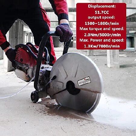 1300W　Concrete　Saw,　Powered　Gas　Gasoline　in　14　Concrete,　Off　EPA,　for　Saw　Stone　Cut　JACKCHEN　Saw,　Stroke　with　Cutting　Circular　Ideal