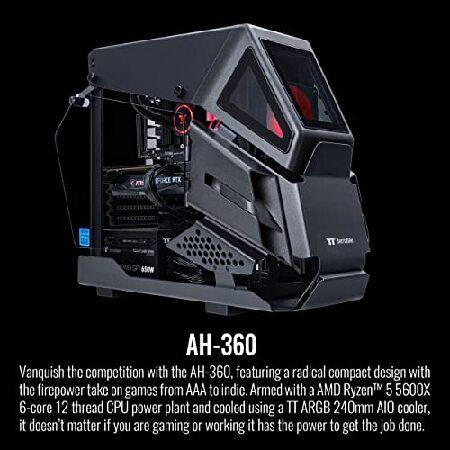 Thermaltake AH-360 Liquid-Cooled PC (AMD Ryzen 5 5600X, RTX 3060, 16GB RGB 3600Mhz DDR4 ToughRAM RGB Memory, 1TB Gen4 NVMe M.2, WiFi, Win 10 Home) Gam｜wolrd｜02