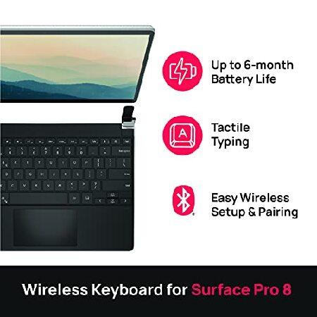 Brydge Microsoft Surface Pro+ Wireless Keyboard with Precision Touchpad | Compatible with Microsoft Surface Pro 8 | Designed for Surface (Platinum)｜wolrd｜02