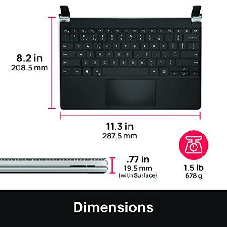 Brydge Microsoft Surface Pro+ Wireless Keyboard with Precision Touchpad | Compatible with Microsoft Surface Pro 8 | Designed for Surface (Platinum)｜wolrd｜04
