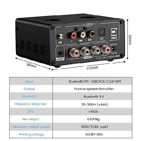 Aiyima T9 真空管アンプ 本体 Amazon.co.jp: AIYIMA T9 Bluetooth 5.0 100W*2チューブアンプ